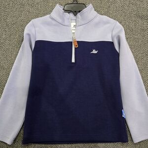 Kids' Navy and Light Gray Quarter-Zip Sweatshirt